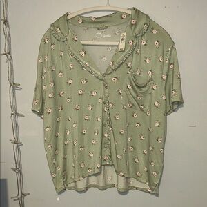 Aerie Real Floral Pajama Shirt - Large NWT
